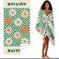 JML Personalized Beach Towel with Name, Custom Flower Beach Towel, Customized Microfiber Pool Towel, Quick Dry & Absorbent Swim Towel for Adult,Mother's Day, Birthday, Summer Holiday,Vacation