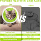 Soft Adjustable Cat Cone Collar, Comfortable Recovery Collar for Cats After Surgery (Kiwifruit, Medium)