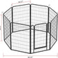 Dog Playpen, Outdoor Dog Fence, 12 Panels, 40" H Dog Pen for Large/Medium/Small Dogs, Heavy Duty Metal Pet Fence with Gate, Portable Dog Fence for RV Camping and Yard (Black)