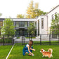Tall Garden Fence, 32 in(H) 8 Panels Dog Fence Outdoor for Yard. Wide Door Low Threshold Total 17.7 Ft(L), Metal Dog Pen Heavy Duty Pet Puppy Exercise Pen for Rv Camping Garden Yard