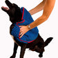 Soggy Doggy Super Shammy Dog Towel - Microfiber Chenille Towel for Drying Dogs and Cleaning Paws - Fast Drying with Hand Pockets for Ease (Blue/Red Trim, 31” x 14”)