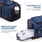Gym Bag for Men and Women with Shoe & Laptop Compartment, 3-in-1 Sports Travel Duffel Bag Anti-Theft Weekender Carry-On Backpack for Airplane & Workout, Overnight Travel Bag,35L (Blue, Medium)