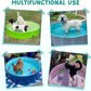 Furrybaby Dog Pool Foldable Dog Pools for Large Dogs with Hard Plate Collapsible Pet Bath Pool Kiddie Grey 63''