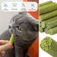 HavenJanny 100g Cat Grass Teething Stick, Freezed Drying Cat Grass Sticks Snacks for Cats, Edible Cats Treats for Teeth Cleaning and Hairball Removal