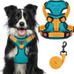 MIDOG No-Pull Dog Harness | Adjustable & Reflective Pet Harness Leash Set for Small Medium Large Dogs Walking, Training| No Choke, Front Clip, Soft Padded Vest with Easy Control Handle - Blue, XL
