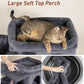 Cat Tree with Large Top Perch, 21.6in Cat Tower with Big Hammock and Dual Condos, All-in-one Cat Activity Center