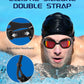 Swim Goggles, Goggles Adult with Swimming Cap, Nose Clip & Ear Plugs, UV Protection Anti-Fog Lens and Case for Adult