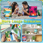 Blosssound 10 Set Pre Printed Canvas Pre Drawn Canvas Painting with Easel Kits 5" x 7" Outline Painting Panels for Beginners, DIY Craft Project, Party Favor, Home Decors(Landscape)