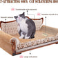 Scratching Sofa, Couch Shaped Thick Scratching Cardboard, Lounge Bed for Indoor Rest&Play, Sofa Scratcher Pad (Silver, 27.6" L X 12.4" W X 11.8" H)