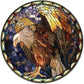 Lygond Metal Tin Vulture Sign - Stained Glass, 88 Inches, For Garden & Gift