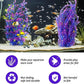 kathson Pack of 2 Extra Large Aquarium Plants,23 Inches Tall Aquarium Plants Plastic Artificial Green Water Plants Bendable Tall Fish Tank Plant Decorations for Freshwater and Saltwater (Purple)