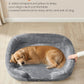 Feandrea Dog Bed, Large Orthopaedic Dog Sofa Bed, 42 x 30 x 7 Inches, Egg Crate Foam, Waterproof Liner, Raised Edges, Removable and Machine Washable Cover, Non-Slip, Light Gray UPGW283G01