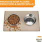 Neater Pet Brands Neater Mat - Waterproof Silicone Pet Bowls Mat - Protect Floors from Food & Water (19" x 12", Cappuccino)