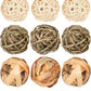 9 Pcs Small Animals Play Balls Rolling Activity Chew Toys Gnawing Treats for Rabbits Guinea Pigs Chinchilla Bunny Natural Balls, Pet Cage Entertainment Accessories (9 Pcs)