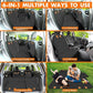 Dog Back Seat Cover, Waterproof Scratch Proof Nonslip Dog Hammock for Car, Car Seat Cover for Back Seat with Sanitary Pad Mesh & Pocket for Cars SUVs and Trucks - S, Black/Orange