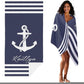 JML Personalized Beach Towel with Name, Custom Anchor Beach Towel, Customized Microfiber Pool Towel, Quick Dry & Absorbent Swim Towel for Adult,Anniversary, Birthday, Summer Holiday,Vacation