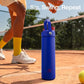 Insulated Water Bottle with Straw Stainless Steel Water Bottle, Leak-Proof, BPA-Free, Double Wall Vacuum Keeps Cold for 24 Hours for Sports, Travel, School (26 oz, Beaucoup Blue)