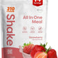 310 Nutrition All-In-One Meal Replacement Shake Powder - Plant-Based Protein Smoothie Blend w/High Fiber, Probiotics & Adaptogens - Low Carb, Vegan, Keto & Paleo Friendly - Strawberry - 14 Srv