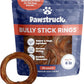 Pawstruck All-Natural 4" Bully Stick Rings for Dogs - Rawhide-Free, 100% Beef, Single Ingredient Dental Chew Bones - Fully Digestible, Low Odor - Bulk 25 Pack - Packaging May Vary