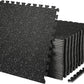VEVOR 0.56 inch Thick 25 PCS 100 sq.ft Gym Floor Mats, 25" x 25" EVA Foam & Rubber Gym Flooring Workout Floor Mats, Waterproof Exercise Puzzle Flooring for Gym, Home, Garage, Baseme