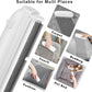 Pet Hair Remover Roller, Reusable Lint Roller for Pet Hair, Cat Dog Hair Remover for Furniture, Sofa, Carpet, Bedding, Self Clean Lint Remover-White Body Grey Silicion