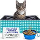 Pet Fit For Life - Vibrant Collapsible Travel Cat Litter Box - Portable, Foldable, Compact Design with Bonus Water Bowl - Ideal for Car & Camping - Reusable, Cats Safe - Teal, (16"x12"x5")