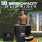Inflatable Cold Plunge Tub with Step, 1 HP Water Chiller for Ice Bath Tub, Hot & Cold Mode Machine with Ozone, Smart WiFi, Dual Filters, Fast Cooling, 115 Gallon, 39" L x 39" W x 35.4" H