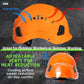 AOLAMEGS Construction Vented Hard Hats -Adjustable Vented Hard Hat with Visor for Men Women ABS Safety Helmet 6-Point Suspension Work Hardhats for Outdoor Height Industrial (Orange Clear Visor)