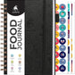 Clever Fox Food Journal Spiral - Daily Food Diary, Meal Prep Planner to Track Calories & Nutrients, Weight Loss Tracker Notebook (Black)