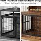 IRONCK Extra Large Dog Crate Furniture, 43.3 inches Wooden Dog Crate with Storage and 4 Hooks, Heavy Duty Pet Crate for Large Dog, Decorative Pet Cage for Indoor (30" L x 43.3" W x 41.1" H)