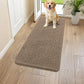 Smiry Dog Door Mat for Muddy Paws 47x24, Absorbs Moisture and Dirt Doormat, Non-Slip Washable Quick Dry Chenille Front Door Mat Indoor Entrance, Entryway Carpet for Inside Floor, Camel