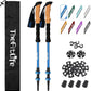 TheFitLife Trekking Poles - Lightweight 7075 Aluminum Hiking Sticks with Cork Grips, Adjustable Telescopic Design, Metal Flip Lock for Men & Women - Perfect for Hiking, Walking, Camping & Backpacking