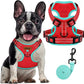 MIDOG No-Pull Dog Harness | Adjustable & Reflective Pet Harness Leash Set for Small Medium Large Dogs Walking, Training| No Choke, Front Clip, Soft Padded Vest with Easy Control Handle - Red, M