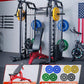 Major Fitness Drone2 Advanced Training Smith Machines– All-in-One Home Gym Squat Rack with Aluminum Pulley Set , Weight Bar, Dual LAT Pull-Down Systems & Cable Crossover Machine for Full-Body Workouts