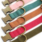 Didog Soft PU Leather Dog Collar, Stylish Quick Released Dog Collars for Small Dogs, Easy Clean Adjustable Pet Collar for Daily Walking, Red, S Fit 10-16" Neck