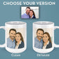 Personalized Coffee Mug, Custom Drawing Portrait Gift, Funny Customized Coffee Gift for Men & Women, Custom Mugs with Pictures, White 15oz Father's Day Mug