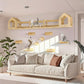 Cat Wall Shelves and Furniture Set with Condos, Perches, Bridge Ladders, Sisal Scratching Posts - Steps and Houses for Cats (D)