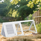 Wooden Quail Cage Indoor Outdoor,A-Frame Quail Coop,Triangle Rabbit Hutch with 2 Doors & Ventilating Wire for Small Animals,Sold by XilishppEcxEco (Grey)