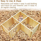 Fhiny Wooden Hamster House, Multi-Chamber Hamster Hideout & Tunnel Detachable Activity Room Exploring Toys Rats Habitat Decor for Dwarf Hamsters Gerbils Mice Lemmings (Small)