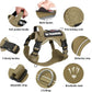 WINSEE Service Dog in Training Harness with 5 PCS Patches, Reflective Tactical Dog Vest Harness, Adjustable Soft Oxford Pet Harness with Easy Control Handle, Hook & Loop Panels for Walking Hiking