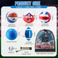 6 Pcs Multi Sport Ball Set Official Size Football, Basketball, Soccer, Volleyball, Playground Ball, Baseball with Equipment Bag Pump for Teen Adult Sport Gift Back to School