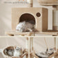 Feandrea Cat Tree, 81.1-Inch Large Cat Tower with 13 Scratching Posts, 2 Perches, 2 Caves, Basket, Hammock, Pompoms, Multi-Level Plush Cat Condo for Indoor Cats, Camel Brown UPCT190K01