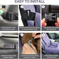 Dog Car Seat for Small Medium Dogs Up to 40lbs, Detachable Washable Soft Pet Booster Travel Bed for Front & Purple Seat with Safety Leash Belt