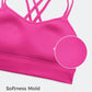 CRZ YOGA Softness Mold Womens Butterluxe Strappy Longline Sports Bra - Double Spaghetti Strap Workout Yoga Crop Top Athletic