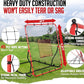 Baseball Rebounder Net, 3/5 Adjustable Angles 4x4.5FT Pitch Back Baseball Softball Volleyball Rebounder with 2 Strike Zones, UV Resistant, Pitchback Trainer for Ground, Line Drive & Fly Balls