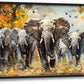 Extra Large Elephant Framed Wall Art for Living Room,Oversized Elephants Wild Animal Pictures Wall Decor,Forest Landscape Canvas Print Painting Modern Artwork Bedroom Office Bathroom 60L" x 30W"