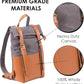 The Pinot Wine Bag, Insulated Bottle Holder Backpack For Travelling, Outings and Festivals, Leather Back With Padded Faux Fleece Interior & Corkscrew by Primeware Inc.