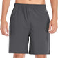 Men's Gym Shorts Sports Quick Dry Workout Running or Casual Training Short with Zipper Pockets