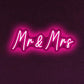 Mr&Mrs Neon Sign for Wedding Dimmable Mr Mrs Neon Signs Led Neon Sign for Party Neon Light Sign Mr & Mrs Sign for Anniversary Valentine's Day Wall Decor Gift