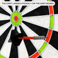Dartboard Cabinet Set - Easy Assembly One Piece Sports Hemp Dartboard Scoreboard - Play Immediately - 6 Dart Chalk Set for Home Game Bar Accessories, Gray